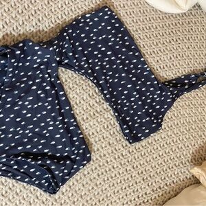 Eberjey Blue Swimsuit with White Pattern